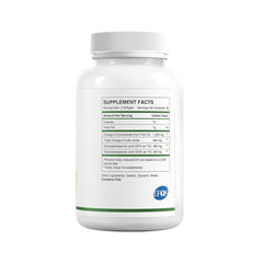 Close-up of HUJ Omega-3 odorless softgels