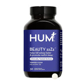 Front view of HUM Beauty zzZz Melatonin Sleep Supplement bottle