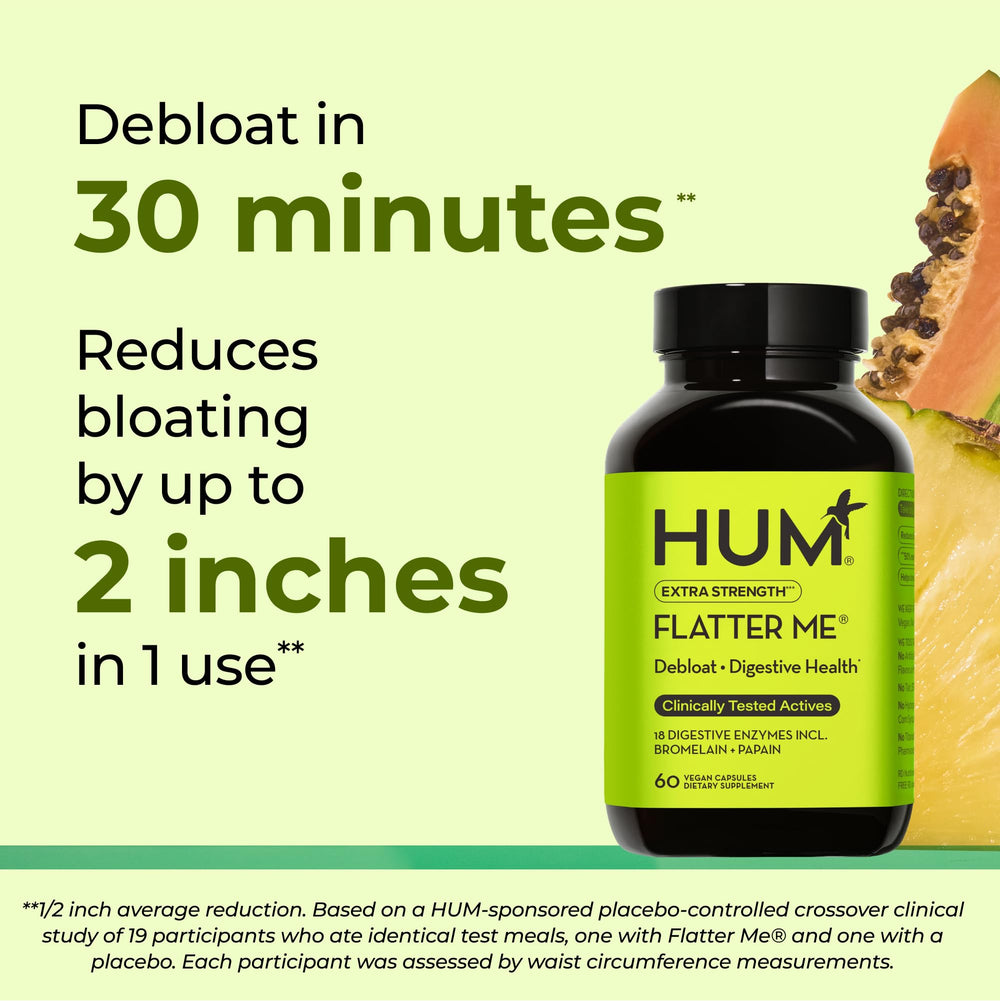 Nutrition facts/label for Flatter Me digestive enzymes
