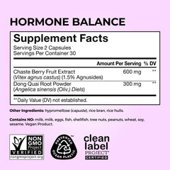 HUM Hormone Balance vegan capsules for plant-based wellness.