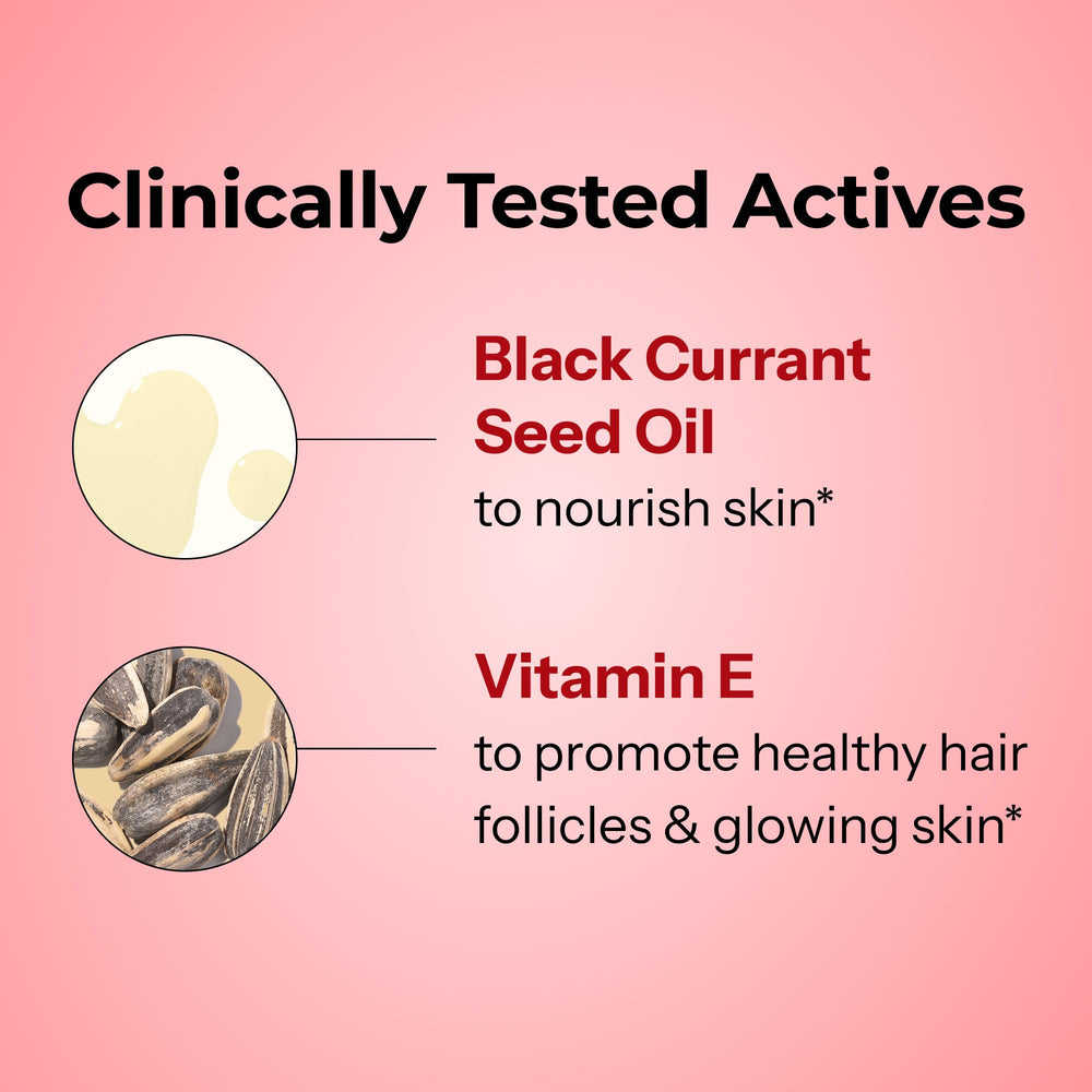 All-in-one vitamins for hair, nails and skin concept