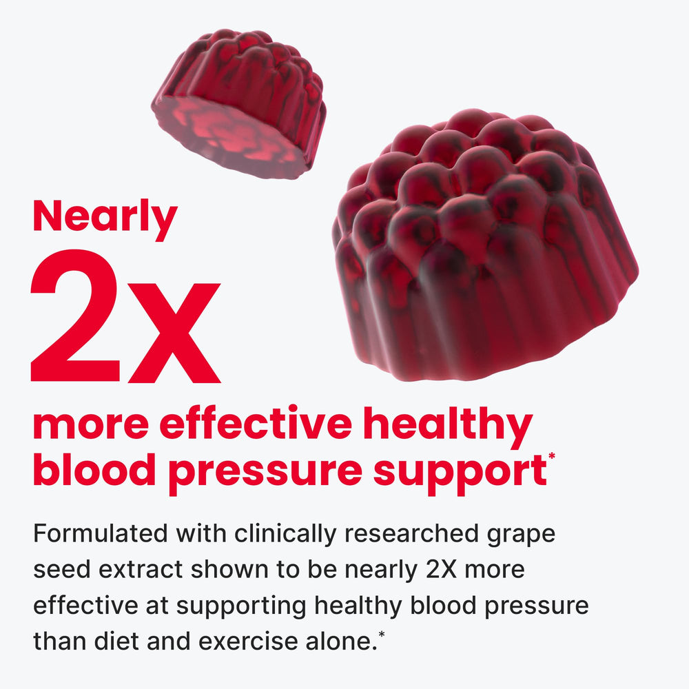 Grape seed extract and beetroot powder ingredients for SuperBeets Heart Gummies