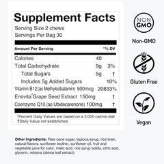 Side view showing 60 count on the HumanN SuperGrapes Chews bottle