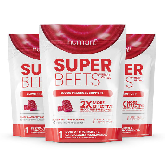 Front label of HumanN SuperBeets Heart Chews
