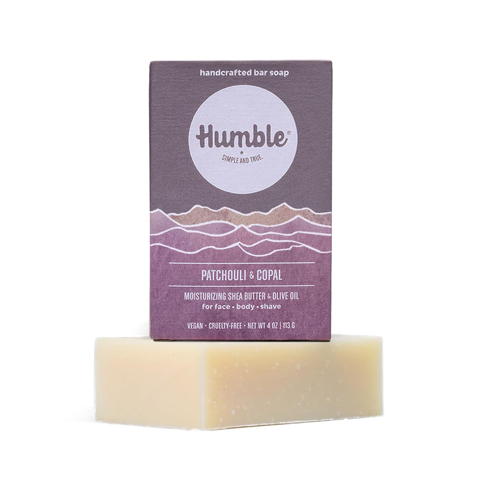Humble Brands patchouli copal scent closeup communicates warm, calming aroma