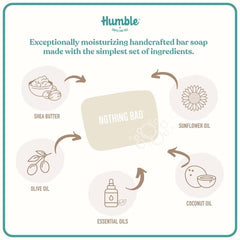 Humble Brands soap wet-hands shot illustrating effective cleansing and even texture