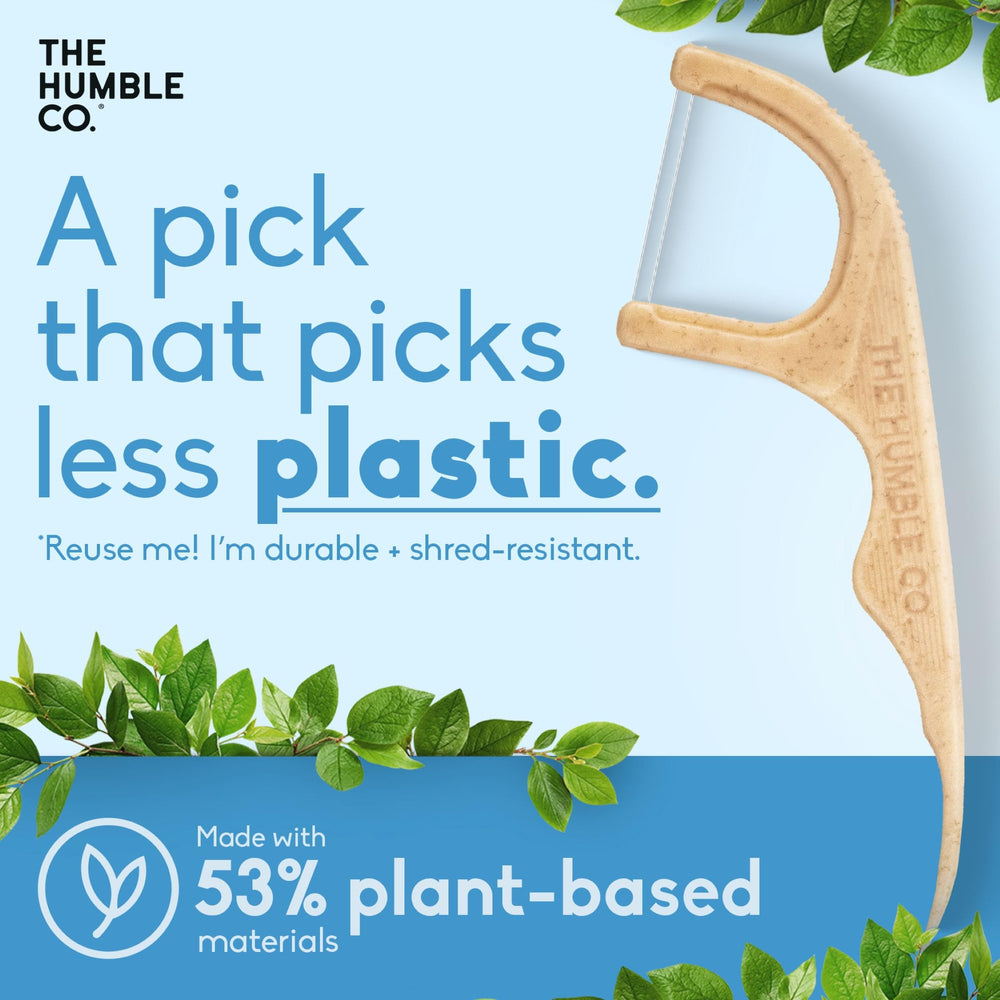 Dual-ended floss and pick design for maximum reach