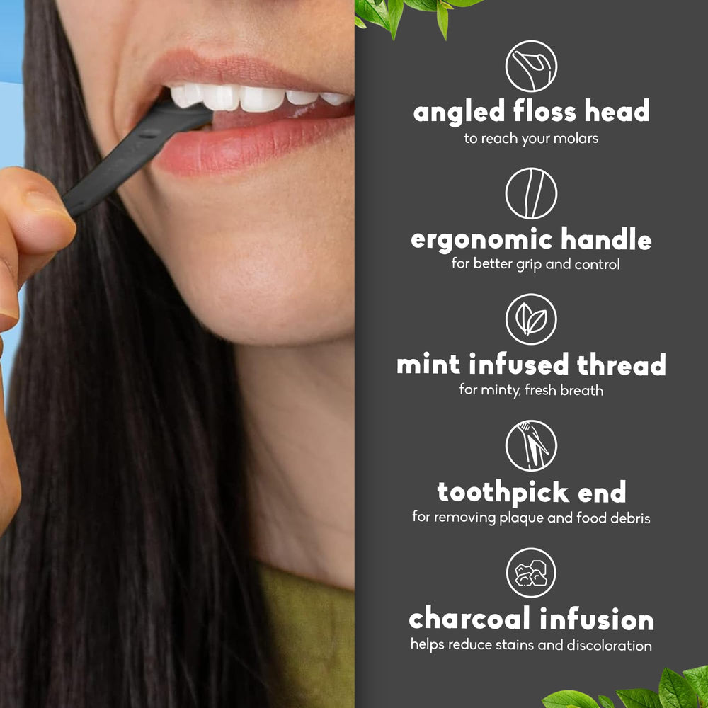 Box of 200 Humble Co molar floss picks packaging
