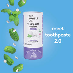 Three 60-tablet packs totaling 180 fluoride-free toothpaste tablets