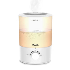 Bedroom humidifier with top-fill 3.1L tank and 360-degree nozzle