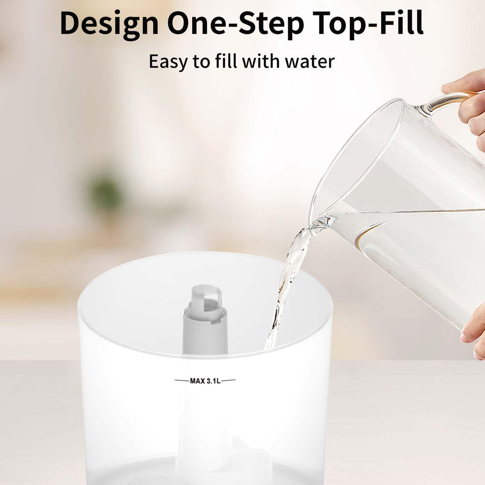Humidifier in nursery setting suitable for babies