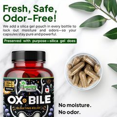 Ox Bile with 50% cholic acid and digestion benefits highlighted