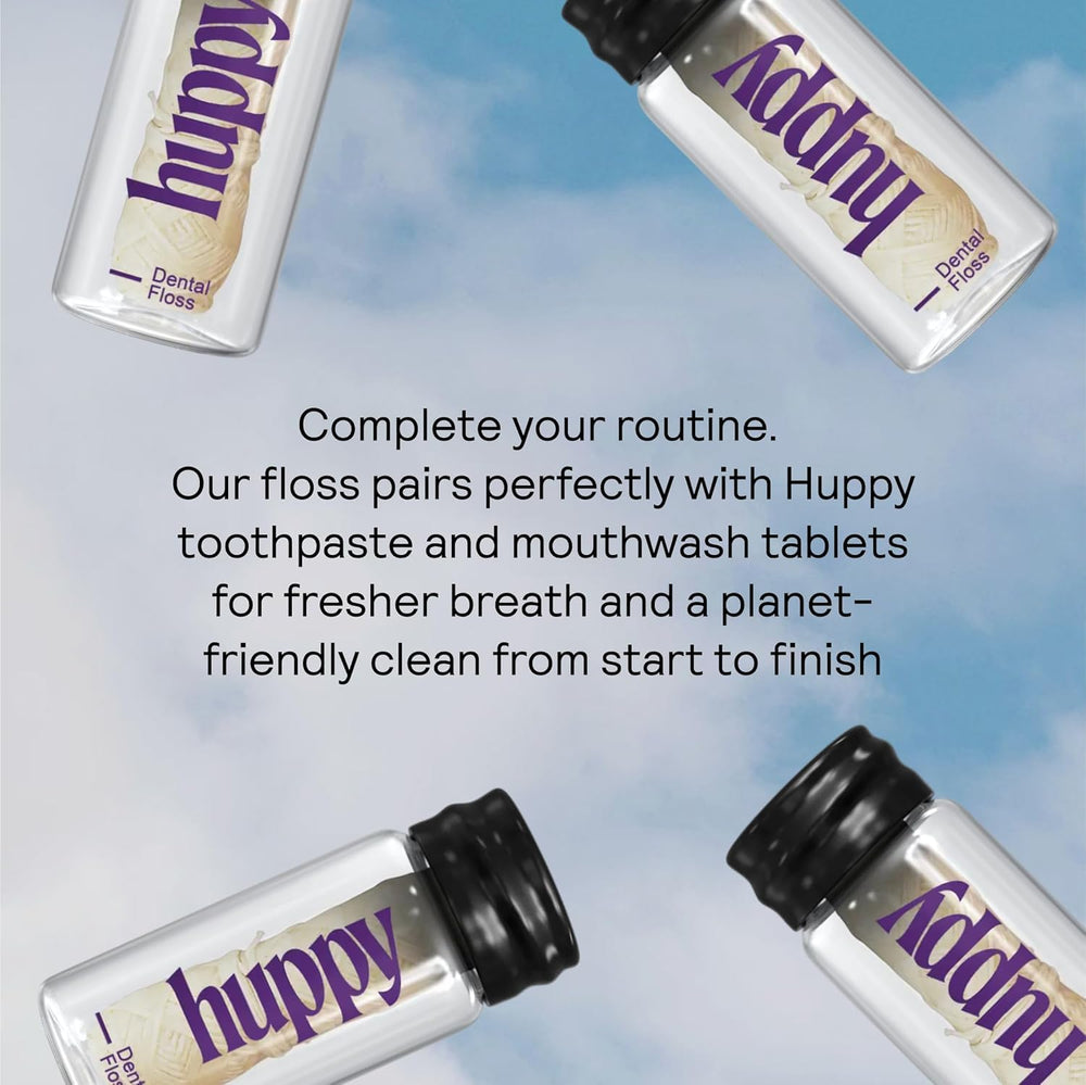 Eco-friendly, cruelty-free vegan dental floss packaging