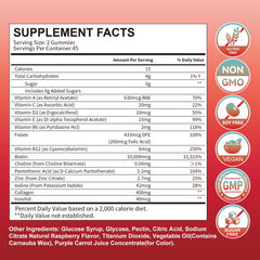 Bottle view of Hurdilen Biotin Collagen Gummies 90-count