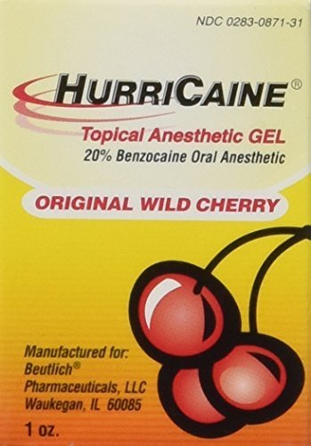 HurriCaine Wild Cherry Topical Anesthetic Gel 1 oz bottle by Beutlich