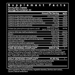 Supplement bottle with capsules on a white background