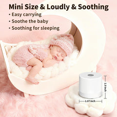 Hushing mini sound machine 30-sound library for white noise and nature sounds