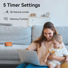 Hushing Sleep Sound Machine offers 36 volume levels for precise control