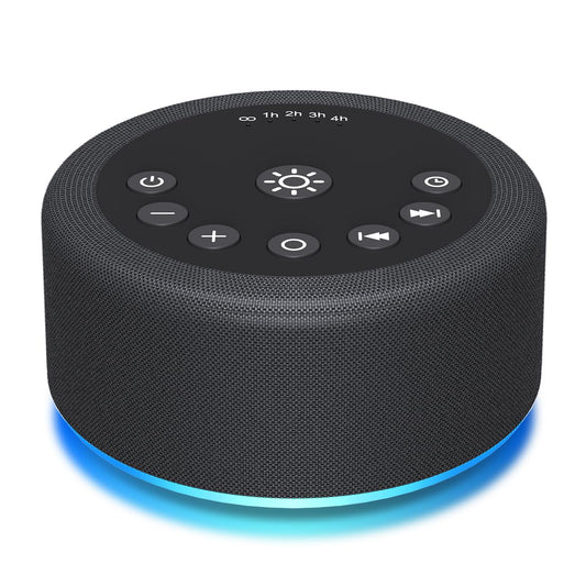 Hushing sleep sound machine front view for bedside sleep aid.
