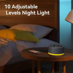 Hushing sleep sound machine timer settings for automatic sleep routines.