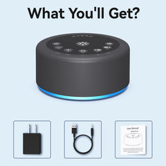 Hushing sleep sound machine travel compact design for trips.
