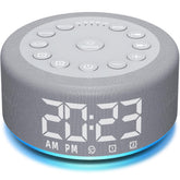 Hushing sound machine alarm clock front view for calm wake-ups