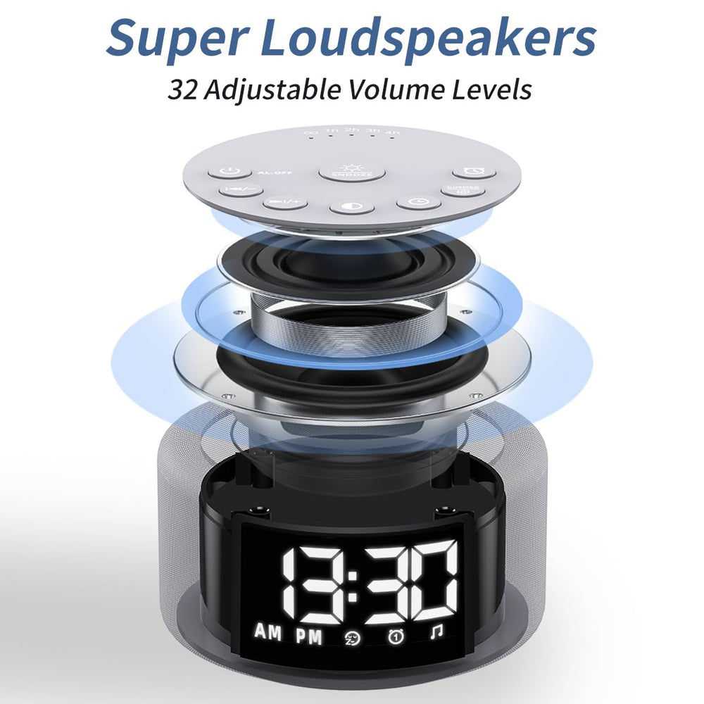 Hushing sound machine auto-off timer helps conserve energy with automatic sleep schedules