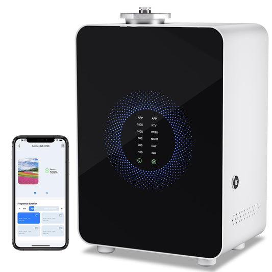 White HVAC scent diffuser – front view