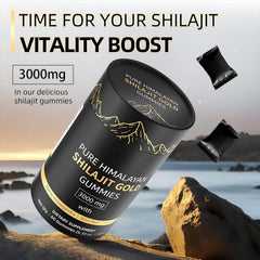 HWAXIGO Shilajit Gummies bottle back label and serving suggestion
