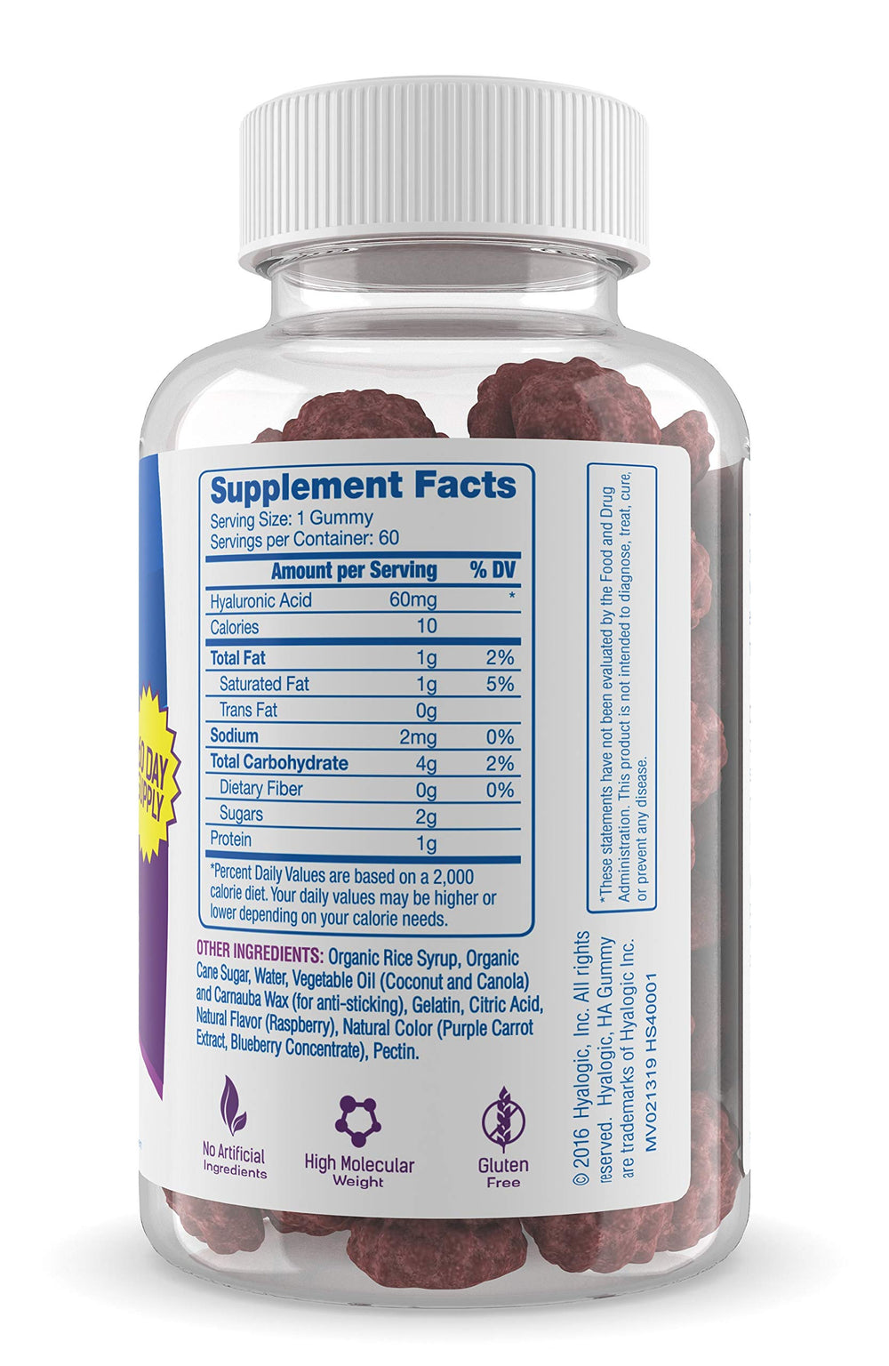 Gummy vitamins for joints, skin, and eyes