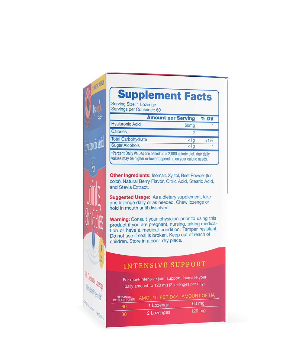 Vegan formula indicator for Hyaluronic Acid chewables
