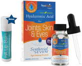 1oz bottle of Hyalogic Liquid Synthovial Seven with bonus lip balm