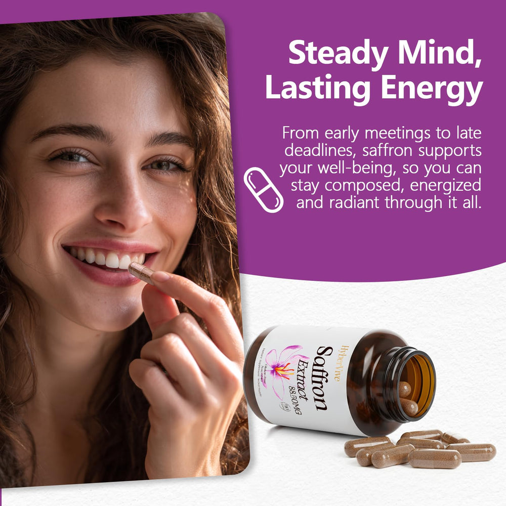 90 vegan saffron capsules in bottle