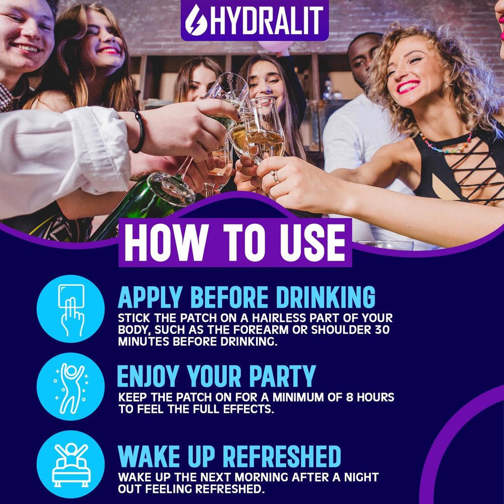 Hydralit Happy Hour patch provides long-lasting wear for daytime comfort.