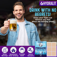 Hydralit travel pack fits in purse for on-the-go relief.