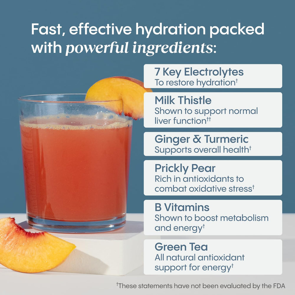 Peach Passion Ginger flavor Hydralyte packets