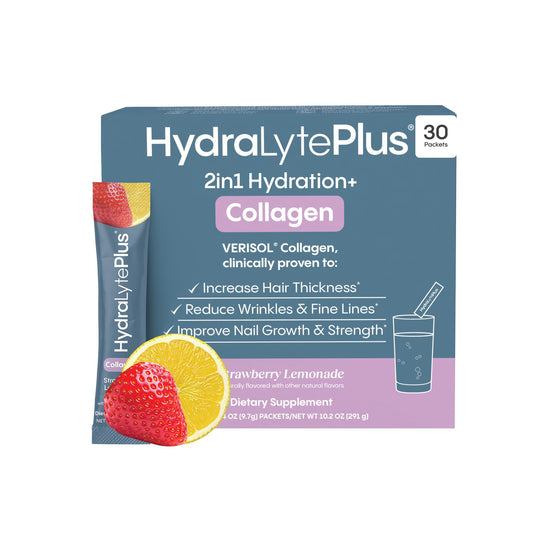 Front view of Hydralyte Verisol Collagen Packets with Electrolytes (30 Count)