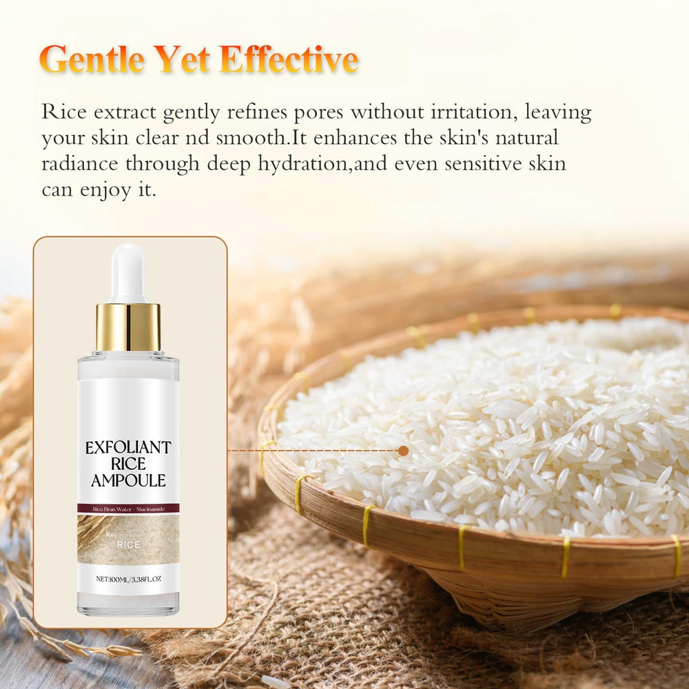 Black and White Rice Peeling face serum delivers lasting moisture.