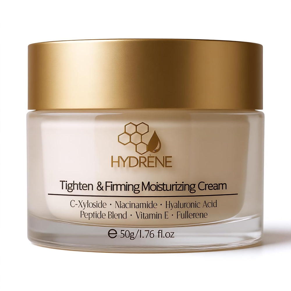 HYDRÈNE Night Cream glass jar highlights overnight firming and deep hydration.