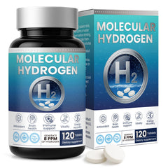 Bottle of Hydrogen Water Tablets 120-count with H2 molecular tablets