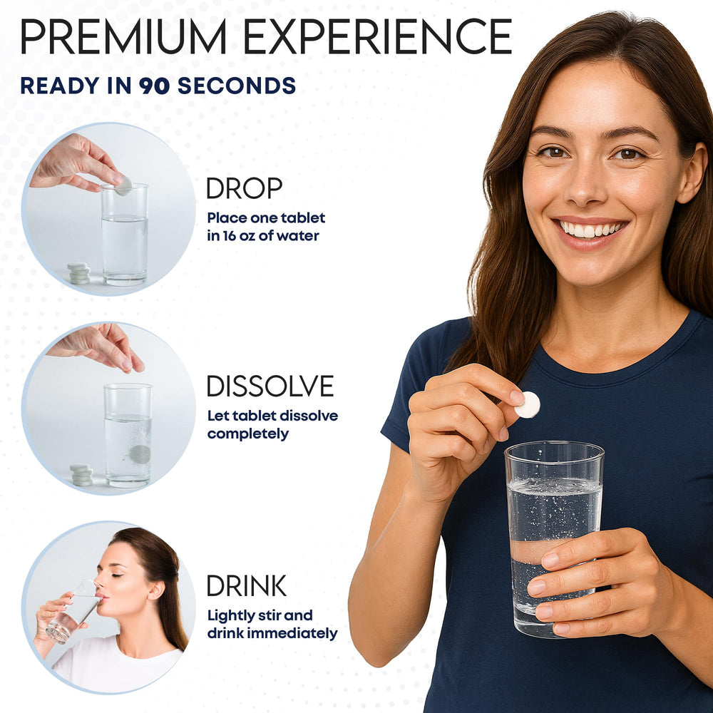Product with lab-tested hydrogen water tablets