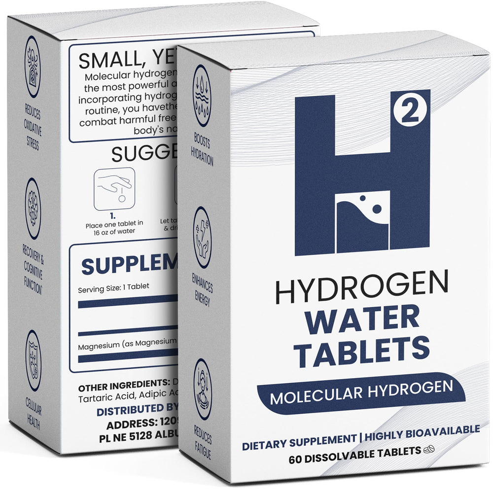 Hydrogen water tablets for antioxidant hydration and recovery
