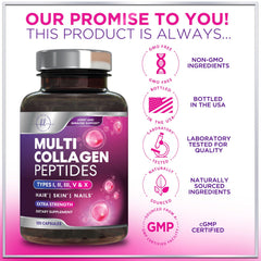 Hydrolyzed collagen peptides capsules