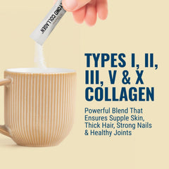 Close-up of hydrolyzed collagen powder