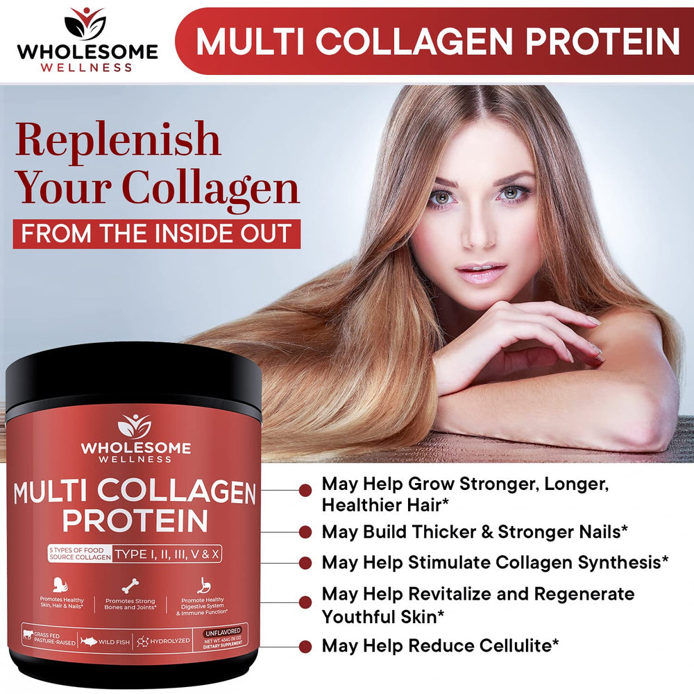 Hydrolyzed collagen powder dissolving into liquid