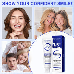Healthy smile with clean teeth after brushing
