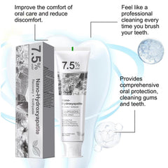 Side view of toothpaste tube