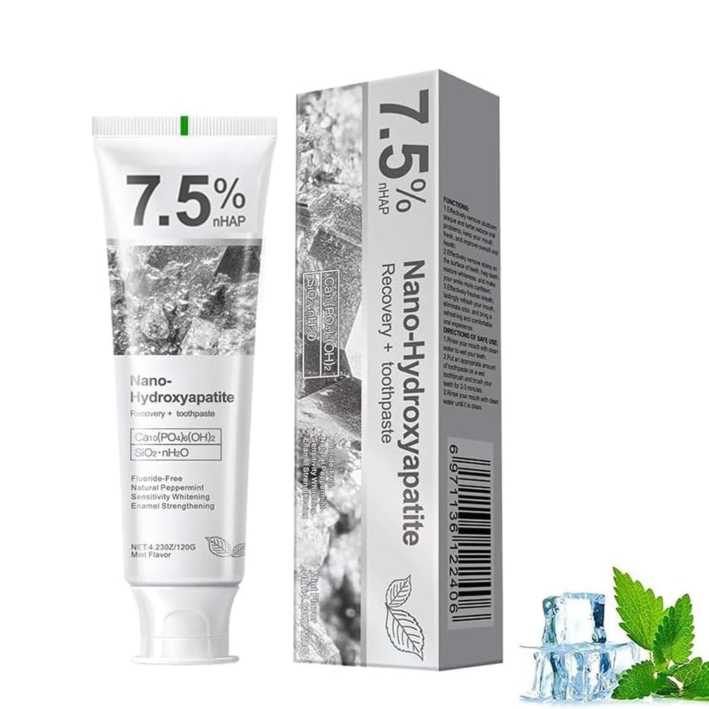 Hydroxyapatite Toothpaste tube highlighting enamel repair
