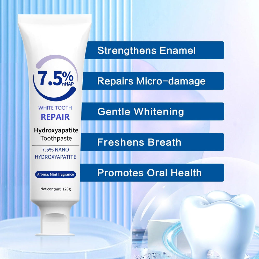 Hydroxyapatite toothpaste with natural mint flavor