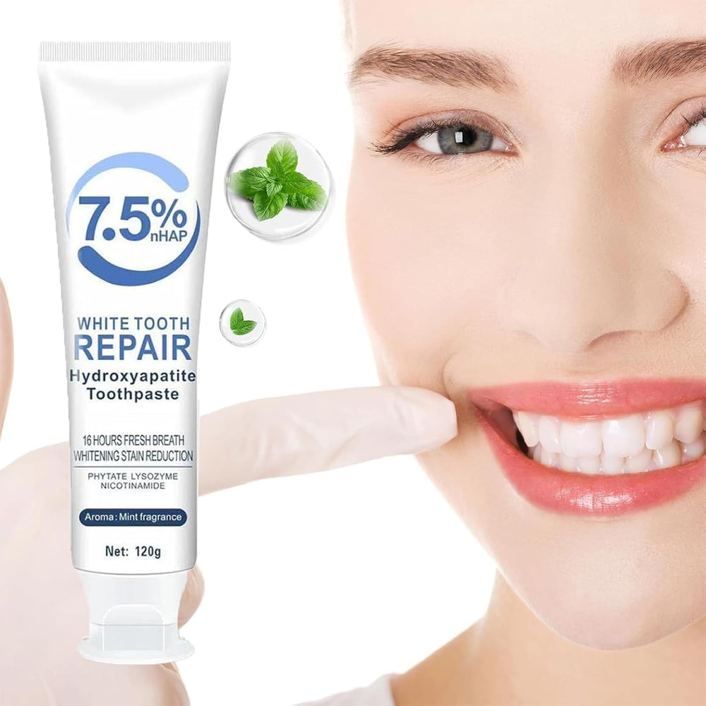 Pack shot of Hydroxyapatite toothpaste 7.5% 2pc